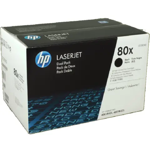 Toner HP 80X / CF280X Black do drukarek (Oryginalny) - Dual Pack [2x6.8k]